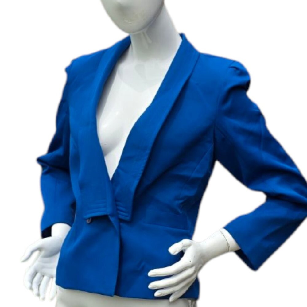 Vintage 80's FRANK LEE Cobalt Blue Blazer sz 11/12